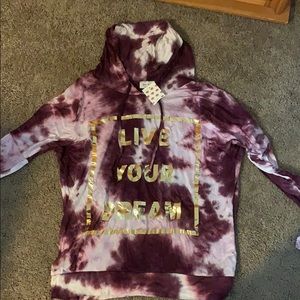 Purple tie-dye sweatshirt